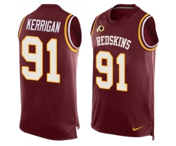 Men's Washington Redskins #91 Ryan Kerrigan Limited Red Player Name & Number Tank Top Football Jersey