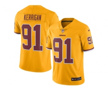 Men's Washington Redskins #91 Ryan Kerrigan Nike Gold Color Rush Limited Jersey