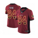 Men's Washington Redskins #94 Da'Ron Payne Limited Red Rush Drift Fashion Football Jersey