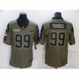 Men's Washington Redskins #99 Chase Young Nike Olive 2021 Salute To Service Limited Player Jersey