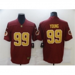 Men's Washington Redskins #99 Chase Young Olive Gold 2020 NFL Draft Vapor Limited Jersey