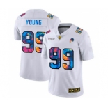 Men's Washington Redskins #99 Chase Young White Multi-Color 2020 Football Crucial Catch Limited Football Jersey