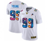 Men's Washington Redskins #99 Chase Young White Multi-Color 2020 Football Crucial Catch Limited Football Jersey