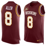 Nike Redskins #8 Kyle Allen Burgundy Red Team Color Men's Stitched NFL Limited Tank Top Jersey