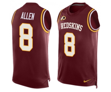 Nike Redskins #8 Kyle Allen Burgundy Red Team Color Men's Stitched NFL Limited Tank Top Jersey