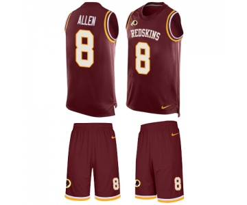 Nike Redskins #8 Kyle Allen Burgundy Red Team Color Men's Stitched NFL Limited Tank Top Suit Jersey