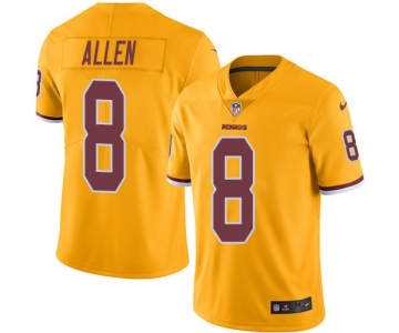 Nike Redskins #8 Kyle Allen Gold Men's Stitched NFL Limited Rush Jersey