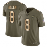 Nike Redskins #8 Kyle Allen Olive Gold Men's Stitched NFL Limited 2017 Salute To Service Jersey