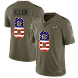 Nike Redskins #8 Kyle Allen Olive USA Flag Men's Stitched NFL Limited 2017 Salute To Service Jersey