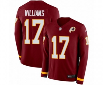 Nike Washington Redskins #17 Doug Williams Limited Burgundy Therma Long Sleeve NFL Jersey