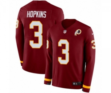 Nike Washington Redskins #3 Dustin Hopkins Limited Burgundy Therma Long Sleeve NFL Jersey