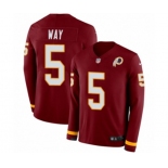 Nike Washington Redskins #5 Tress Way Limited Burgundy Therma Long Sleeve NFL Jersey