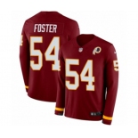 Nike Washington Redskins #54 Mason Foster Limited Burgundy Therma Long Sleeve NFL Jersey