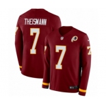 Nike Washington Redskins #7 Joe Theismann Limited Burgundy Therma Long Sleeve NFL Jersey