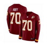 Nike Washington Redskins #70 Sam Huff Limited Burgundy Therma Long Sleeve NFL Jersey