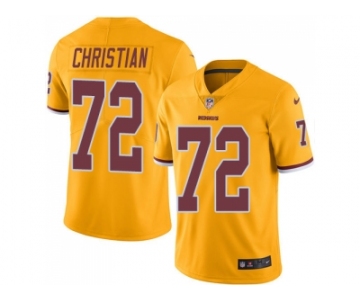 Nike Washington Redskins #72 Geron Christian Gold Men Stitched NFL Limited Rush Jersey