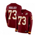 Nike Washington Redskins #73 Chase Roullier Limited Burgundy Therma Long Sleeve NFL Jersey