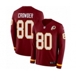 Nike Washington Redskins #80 Jamison Crowder Limited Burgundy Therma Long Sleeve NFL Jersey