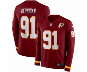 Nike Washington Redskins #91 Ryan Kerrigan Limited Burgundy Therma Long Sleeve NFL Jersey