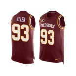 Nike Washington Redskins #93 Jonathan Allen Burgundy Red Team Color Men Stitched NFL Limited Tank Top Jersey