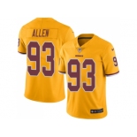 Nike Washington Redskins #93 Jonathan Allen Gold Men Stitched NFL Limited Rush Jersey