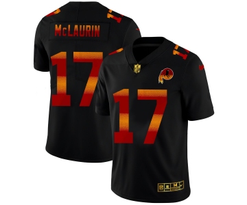 Washington Redskins #17 Terry McLaurin Men's Black Nike Red Orange Stripe Vapor Limited NFL Jersey