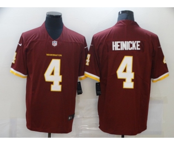 Washington Redskins #4 Taylor Heinicke Red 2020 NFL Draft Vapor Limited Jersey