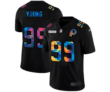 Washington Redskins #99 Chase Young Men's Nike Multi-Color Black 2020 NFL Crucial Catch Vapor Untouchable Limited Jersey