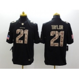 nike nfl jerseys washington redskins #21 taylor black[salute to service limited]