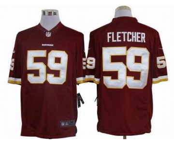 nike nfl jerseys washington redskins #59 fletcher red[nike limited]