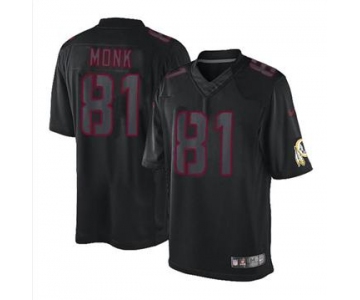 nike nfl jerseys washington redskins #81 monk black[nike impact limited]