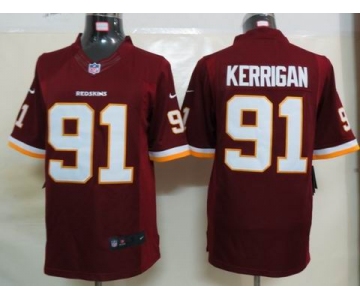 nike nfl jerseys washington redskins #91 kerrigan red[nike limited]