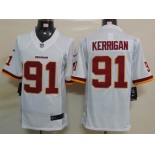 nike nfl jerseys washington redskins #91 kerrigan white[nike limited]