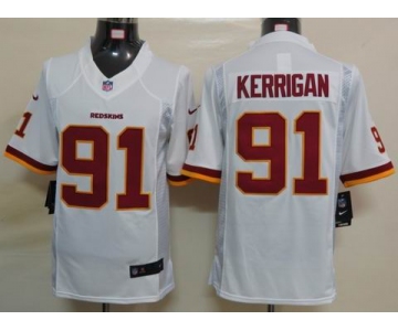 nike nfl jerseys washington redskins #91 kerrigan white[nike limited]