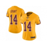 Women Nike Washington Redskins #14 Ryan Grant Limited Gold Rush Vapor Untouchable NFL Jersey