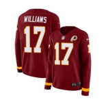 Women Nike Washington Redskins #17 Doug Williams Limited Burgundy Therma Long Sleeve NFL Jersey