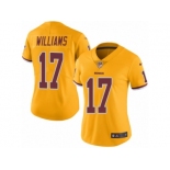 Women Nike Washington Redskins #17 Doug Williams Limited Gold Rush Vapor Untouchable NFL Jersey