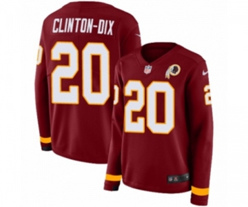 Women Nike Washington Redskins #20 Ha Clinton-Dix Limited Burgundy Therma Long Sleeve NFL Jersey