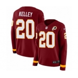 Women Nike Washington Redskins #20 Rob Kelley Limited Burgundy Therma Long Sleeve NFL Jersey