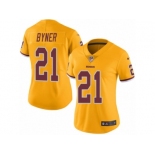 Women Nike Washington Redskins #21 Earnest Byner Limited Gold Rush Vapor Untouchable NFL Jersey