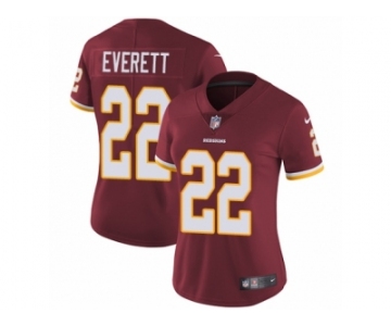 Women Nike Washington Redskins #22 Deshazor Everett Burgundy Red Team Color Vapor Untouchable Limited Player NFL Jersey