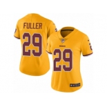 Women Nike Washington Redskins #29 Kendall Fuller Limited Gold Rush Vapor Untouchable NFL Jersey