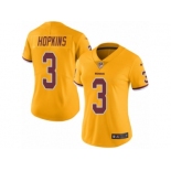 Women Nike Washington Redskins #3 Dustin Hopkins Limited Gold Rush Vapor Untouchable NFL Jersey