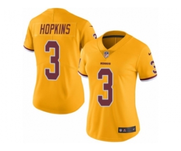 Women Nike Washington Redskins #3 Dustin Hopkins Limited Gold Rush Vapor Untouchable NFL Jersey