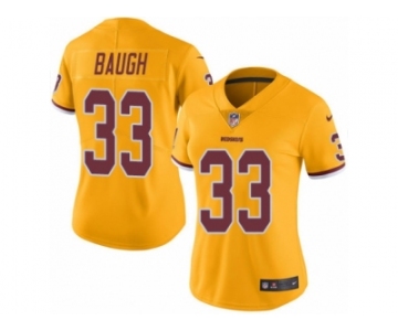 Women Nike Washington Redskins #33 Sammy Baugh Limited Gold Rush Vapor Untouchable NFL Jersey