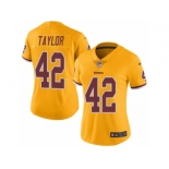 Women Nike Washington Redskins #42 Charley Taylor Limited Gold Rush Vapor Untouchable NFL Jersey