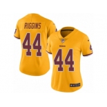 Women Nike Washington Redskins #44 John Riggins Limited Gold Rush Vapor Untouchable NFL Jersey