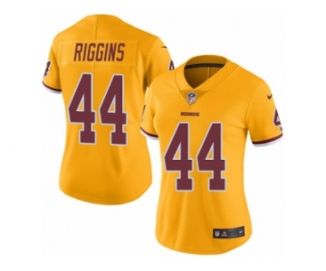 Women Nike Washington Redskins #44 John Riggins Limited Gold Rush Vapor Untouchable NFL Jersey