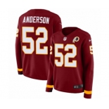 Women Nike Washington Redskins #52 Ryan Anderson Limited Burgundy Therma Long Sleeve NFL Jersey