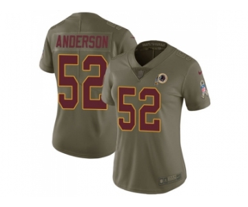 Women Nike Washington Redskins #52 Ryan Anderson Olive Stitched NFL Limited 2017 Salute to Service Jersey